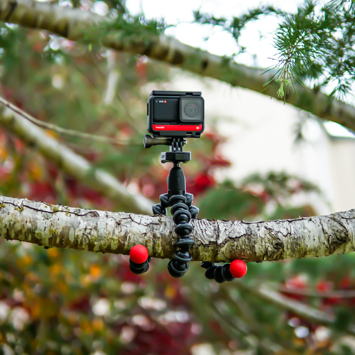 For GoPro Fusion Action Cam Camera Flexible Tripod Gorilla Mount Stand in RED 