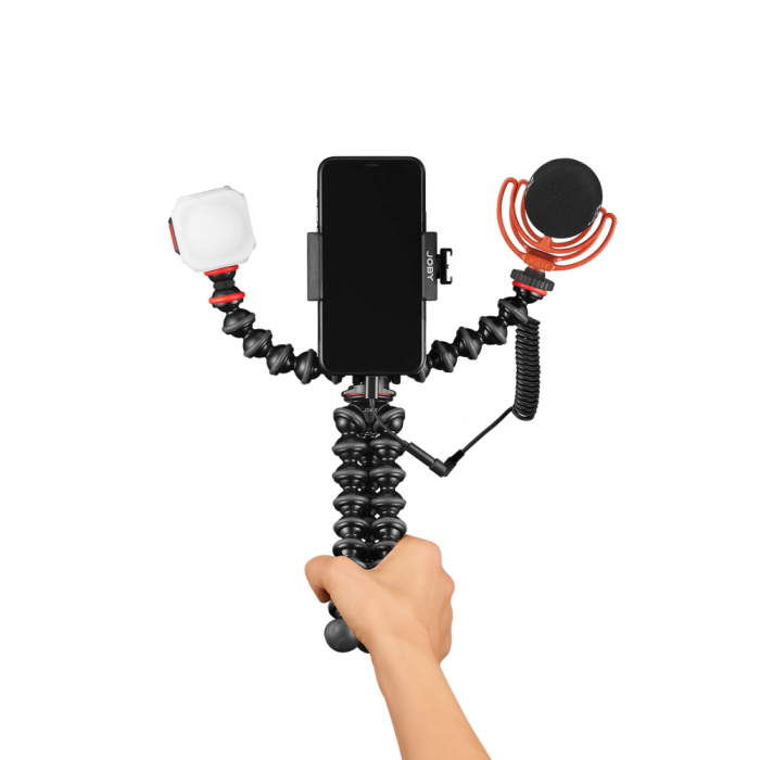 JOBY GorillaPod Mobile Vlogging Kit (Smartphone Rig, Micro Wavo Mobile,  Beamoo Mini LED-lampa) flexibelt stativ, telefonstativ, mikrofon, ljus