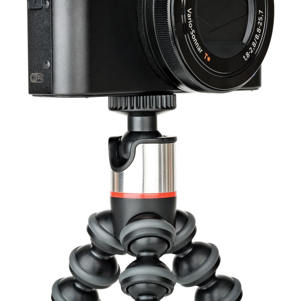 JOBY JB01502-BWW GorillaPod 500 flexibles Ministativ mit integriertem Kugelkopf für kompakte und 360-Grad-Kameras, Traglast bis zu 500 g 